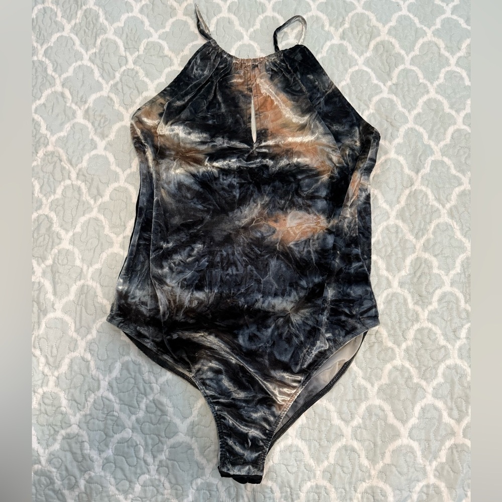 Tie-Dye Velvet Bodysuit